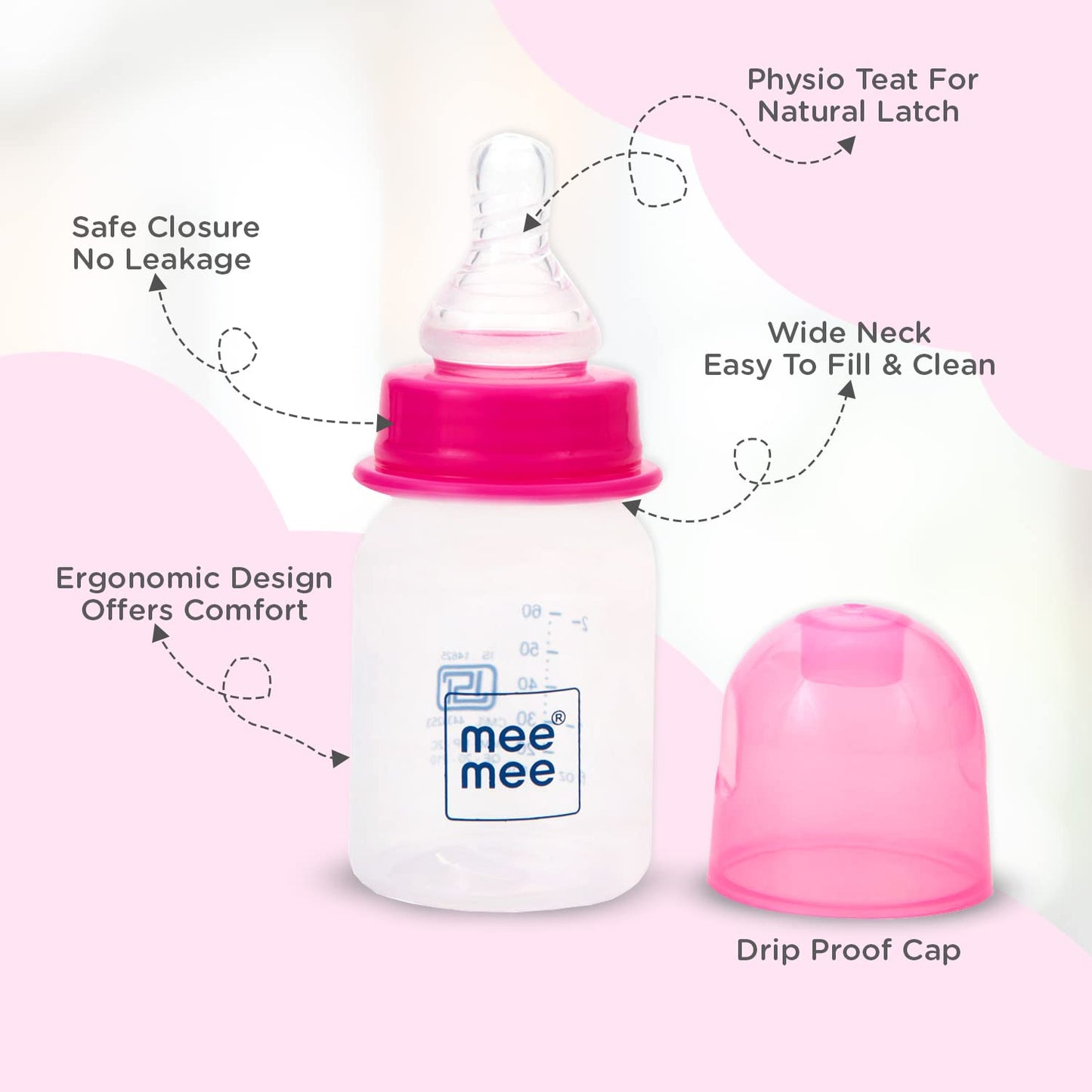 Mee Mee premium Baby Feeding Bottle 60ml