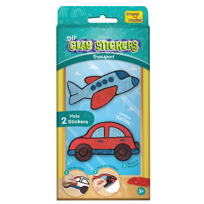 DlY Clay Stickers Transport
