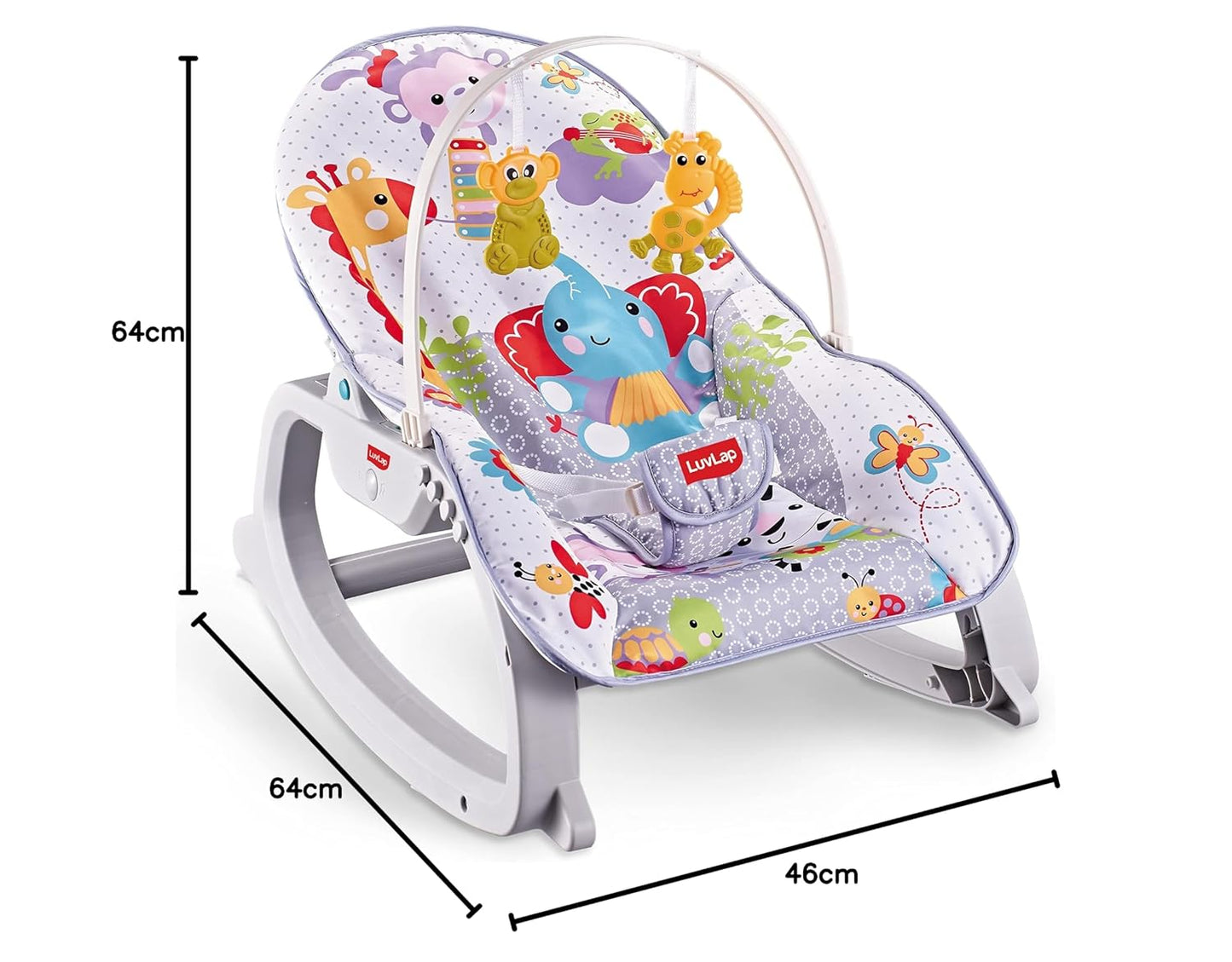LuvLap Animal Kingdom 3 in 1 Rocker