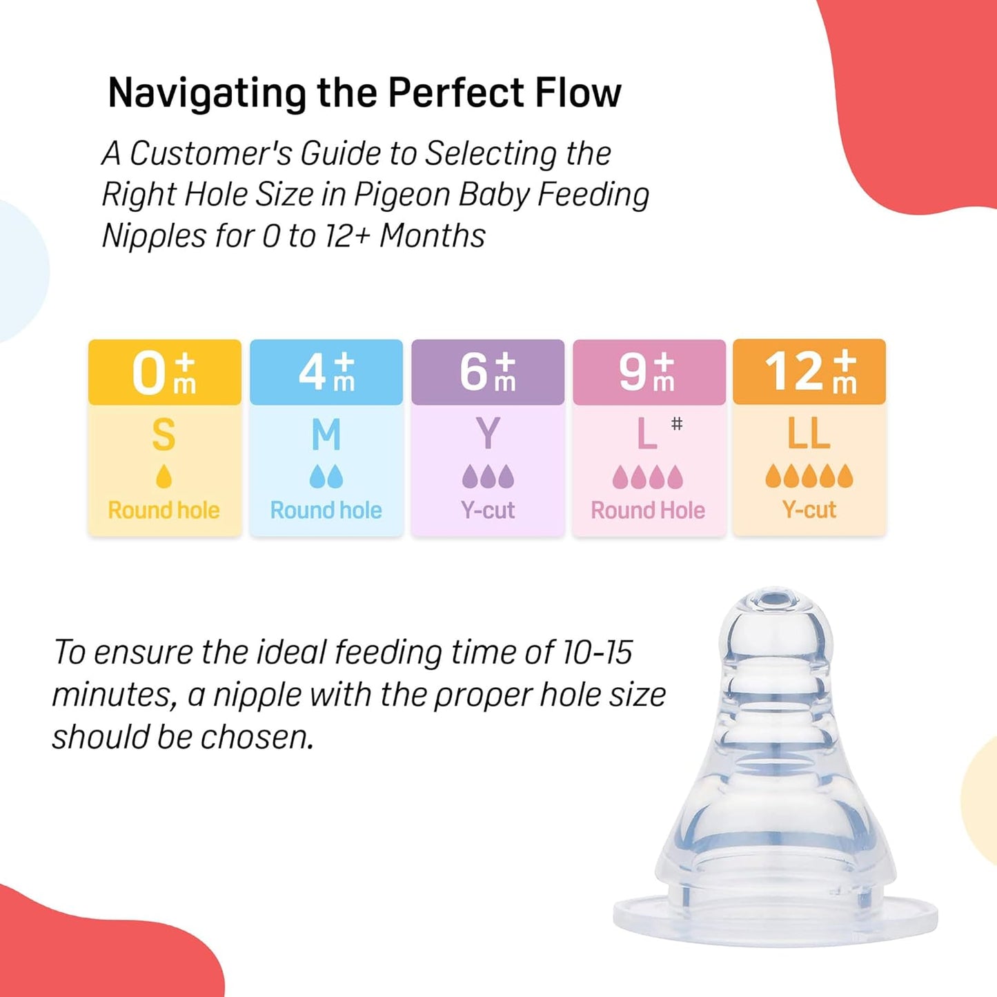 Pigeon Flexible Nipple 12m+