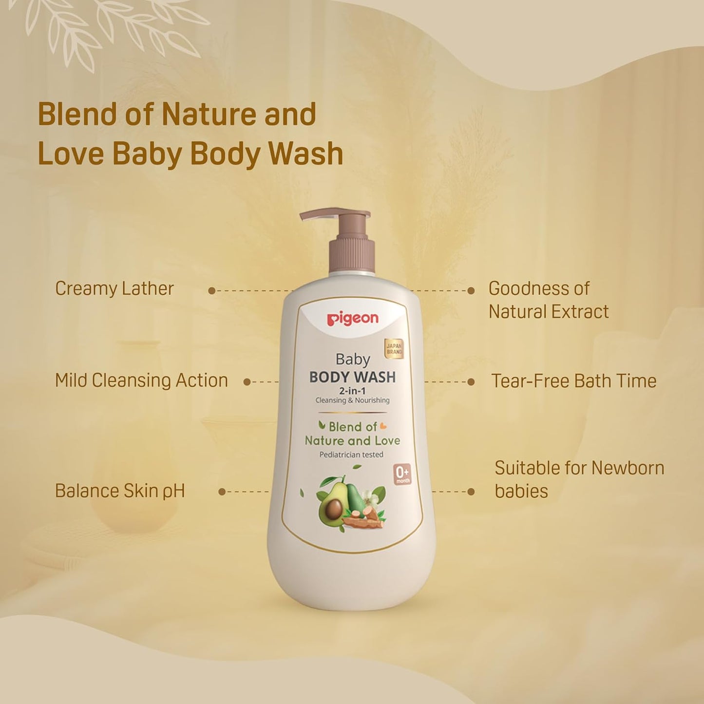 Pigeon Baby Body Wash 2-in1 Cleaning & Nourishing