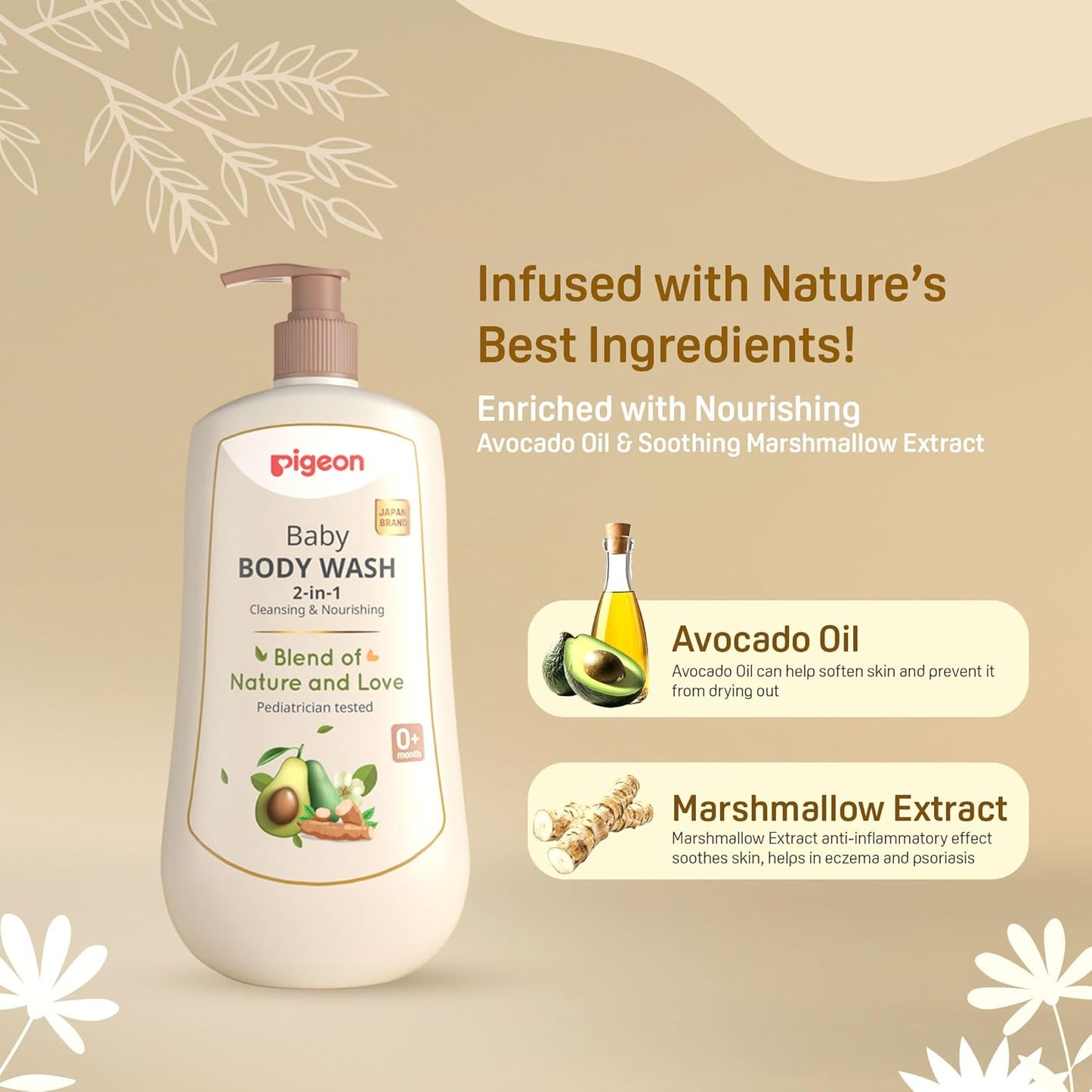 Pigeon Baby Body Wash 2-in1 Cleaning & Nourishing