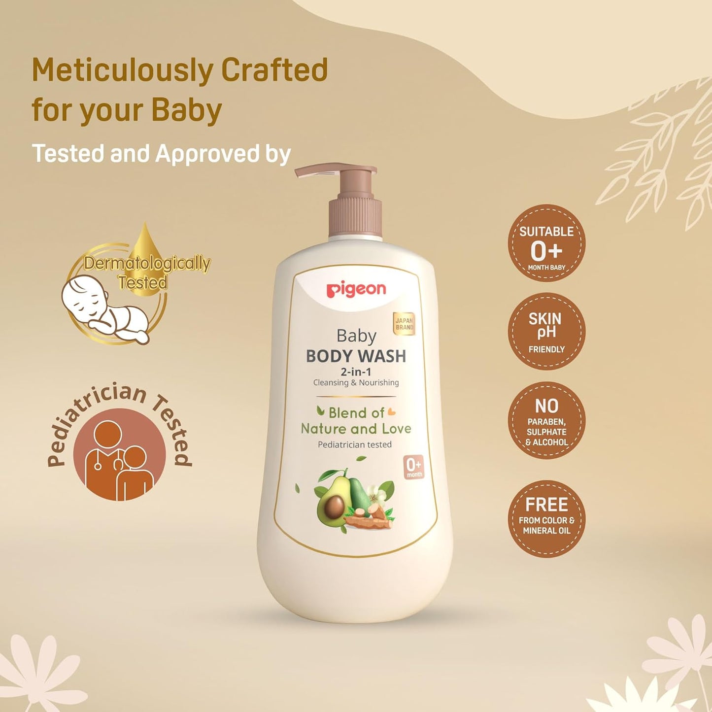 Pigeon Baby Body Wash 2-in1 Cleaning & Nourishing