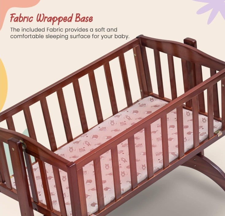 Premium Wooden Baby Crib | Sturdy Wooden Cot for Newborns & Toddlers