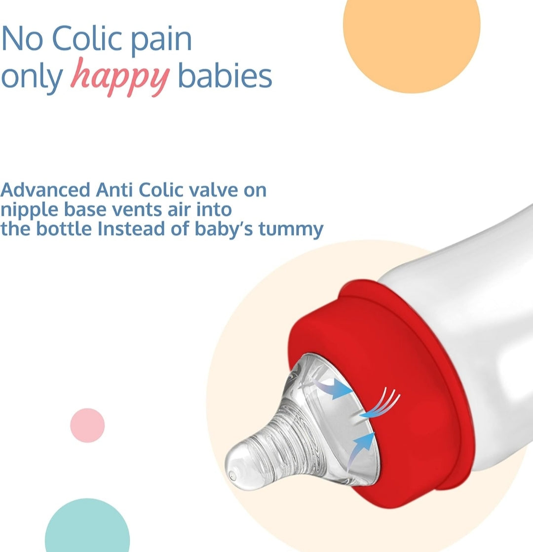 LuvLap Glass Feeding Bottle - 250 ML