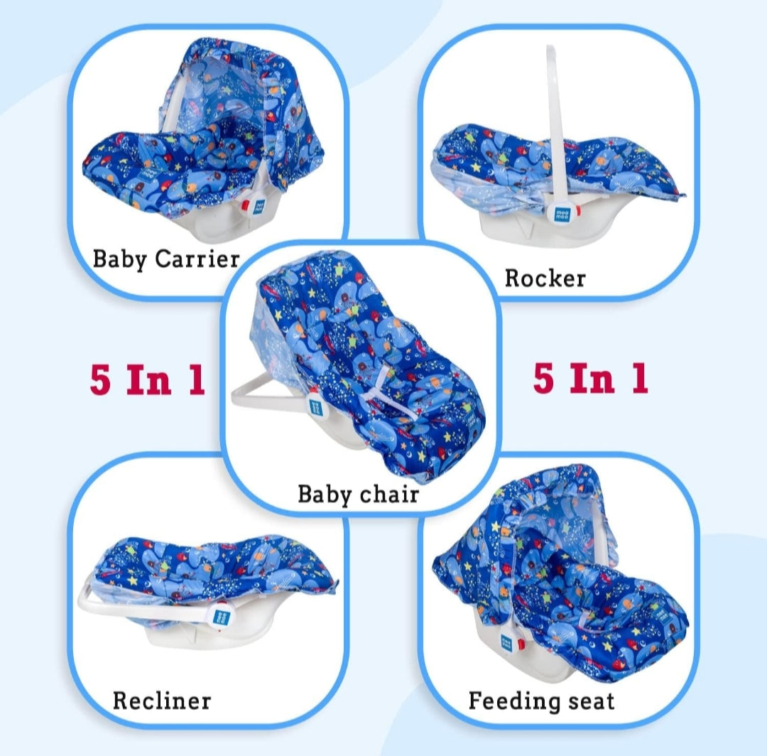 Mee Mee 5-in-1 Baby Carry Cot | Rocker, Recliner, Feeding Chair, Baby Chair & Carrier