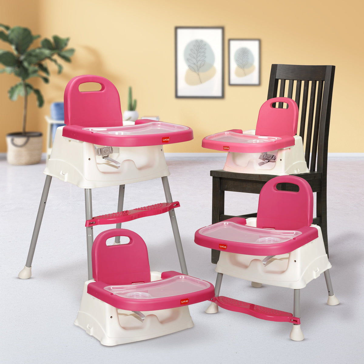LuvLap 4-in-1 Grow-With-Me Convertible High Chair for Babies & Toddlers