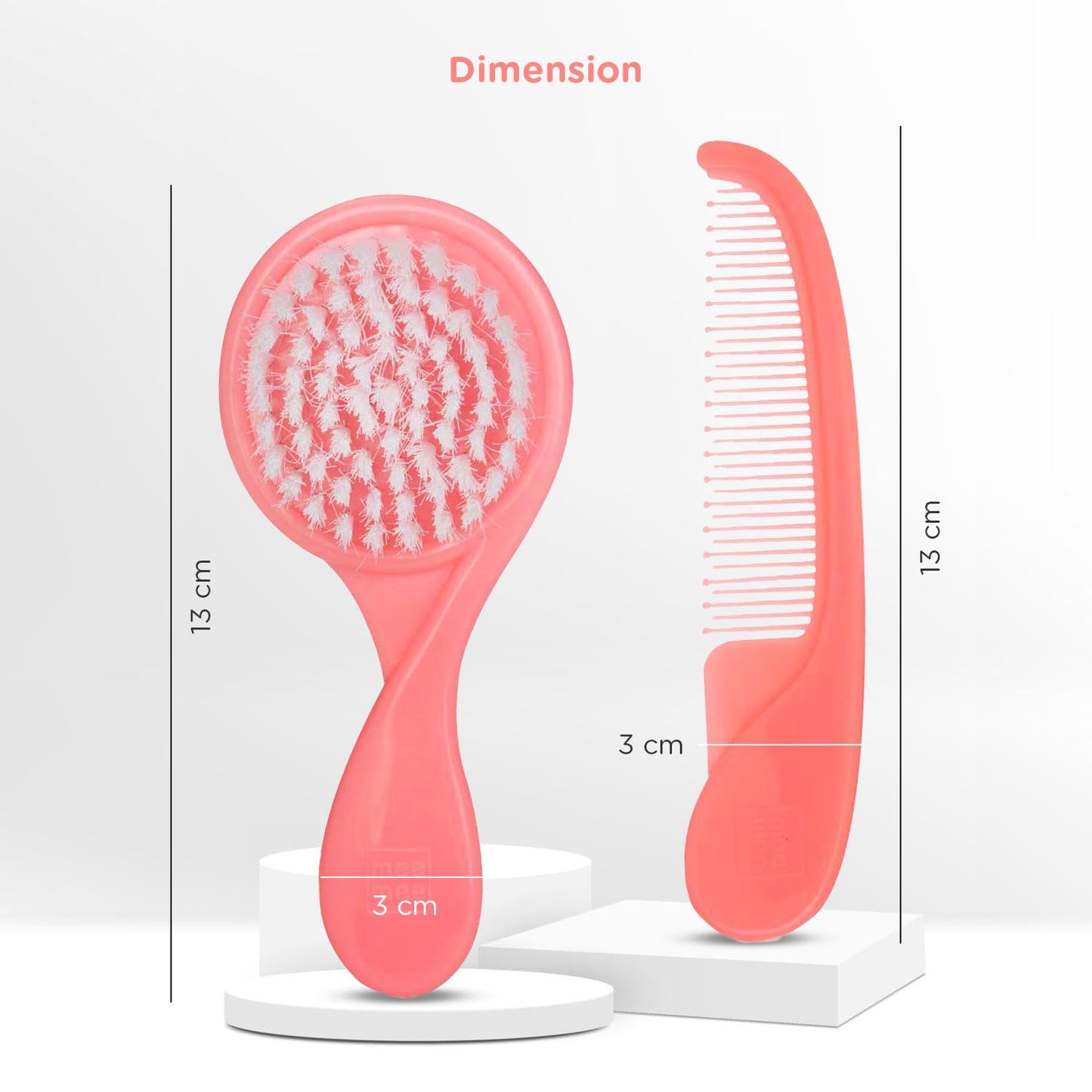 Mee Mee Easy Grip Soft Bristles Comb & Brush set