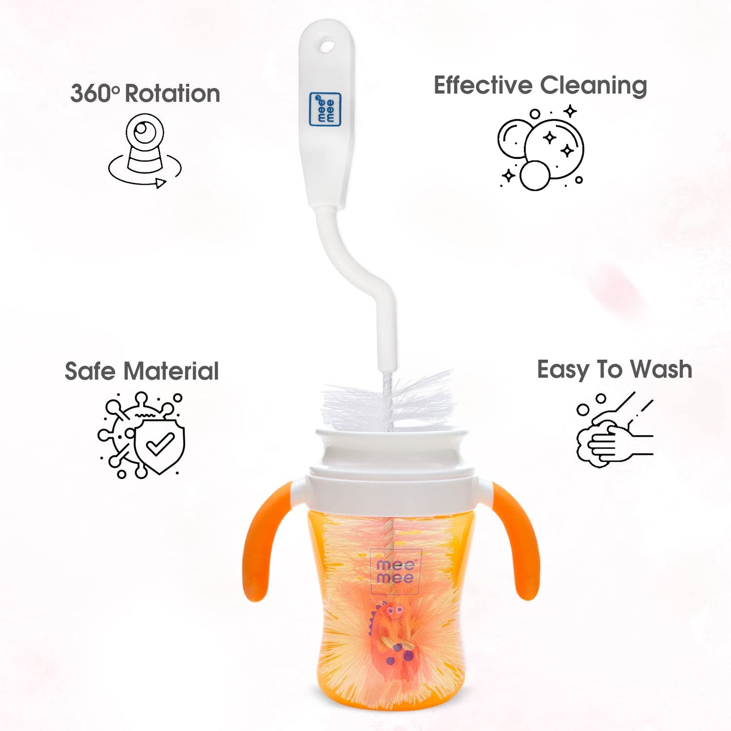 Mee Mee 360° Rotating  Bottle & Nipple Cleaning Brush