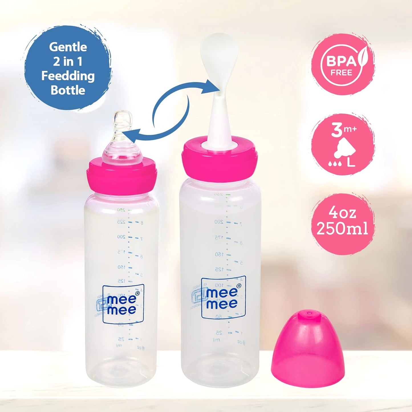 Mee Mee Feeding Bottle With Spoon 250ml