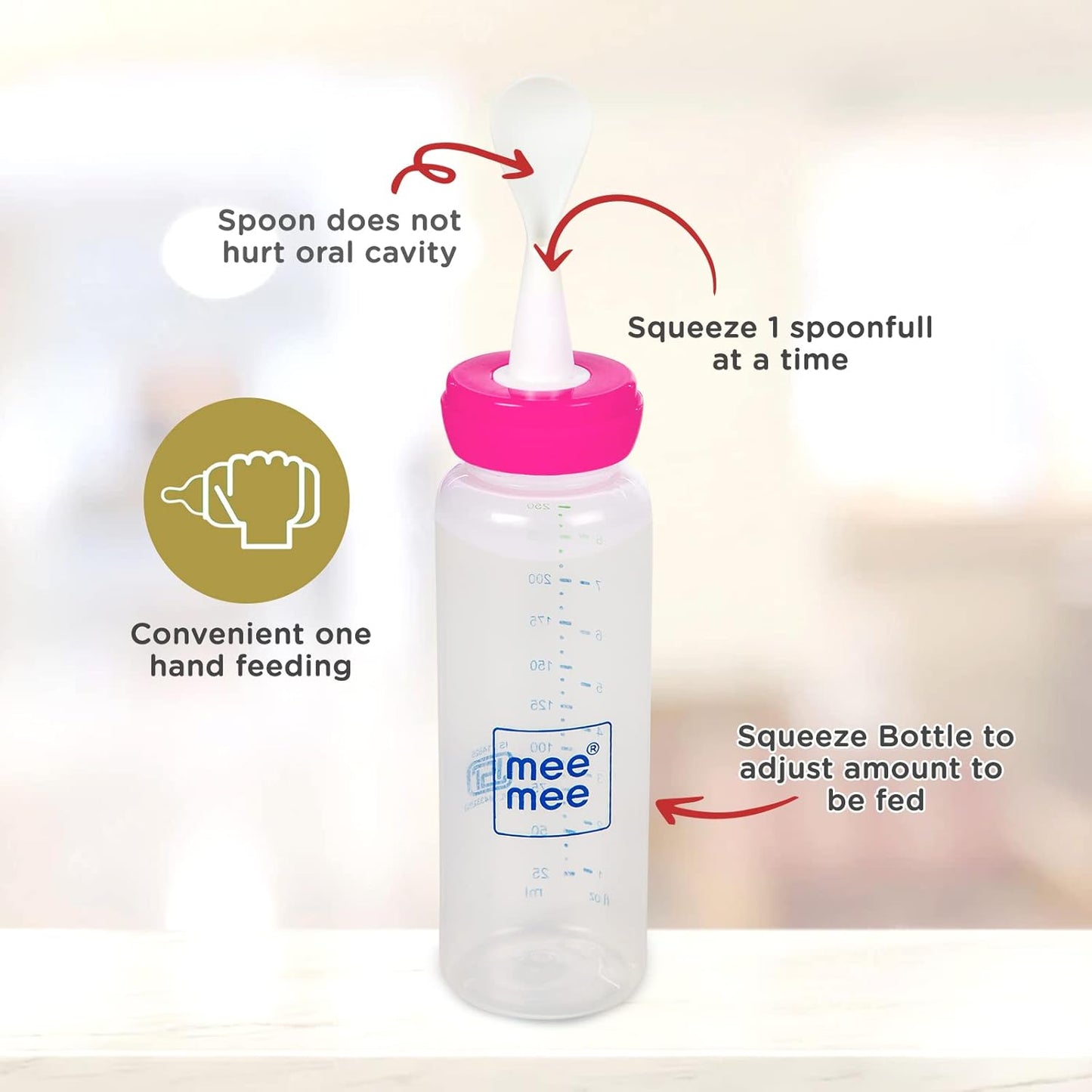 Mee Mee Feeding Bottle With Spoon 250ml