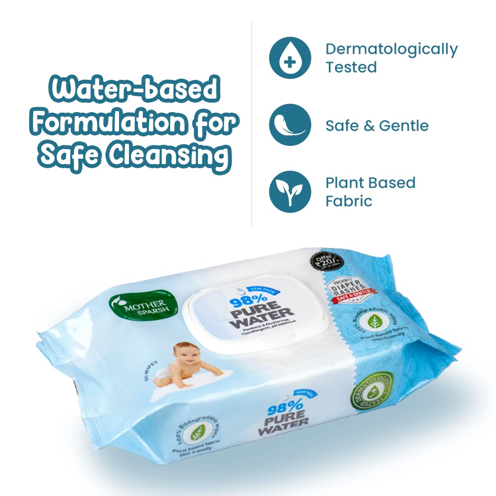 Mother Sparsh Pure Water Wipes
