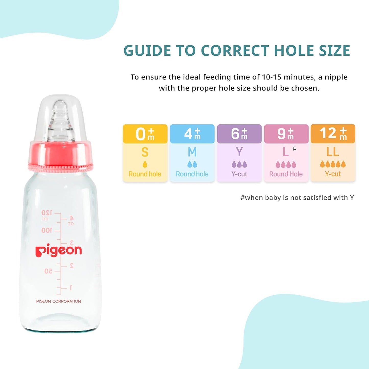 Pigeon Flexible Feeding Bottle 120ml Om+