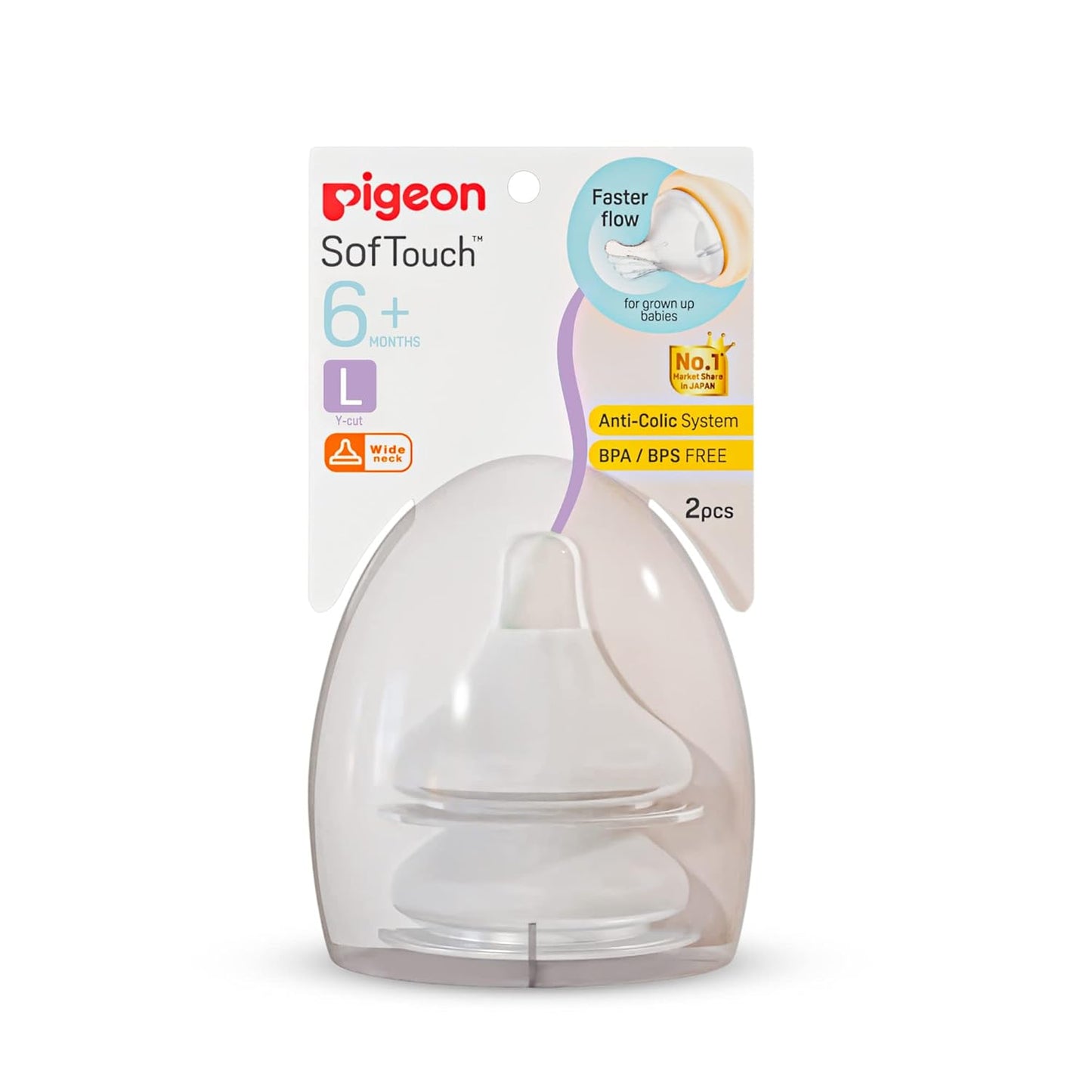 Pigeon Soft Latch nipple 6m+
