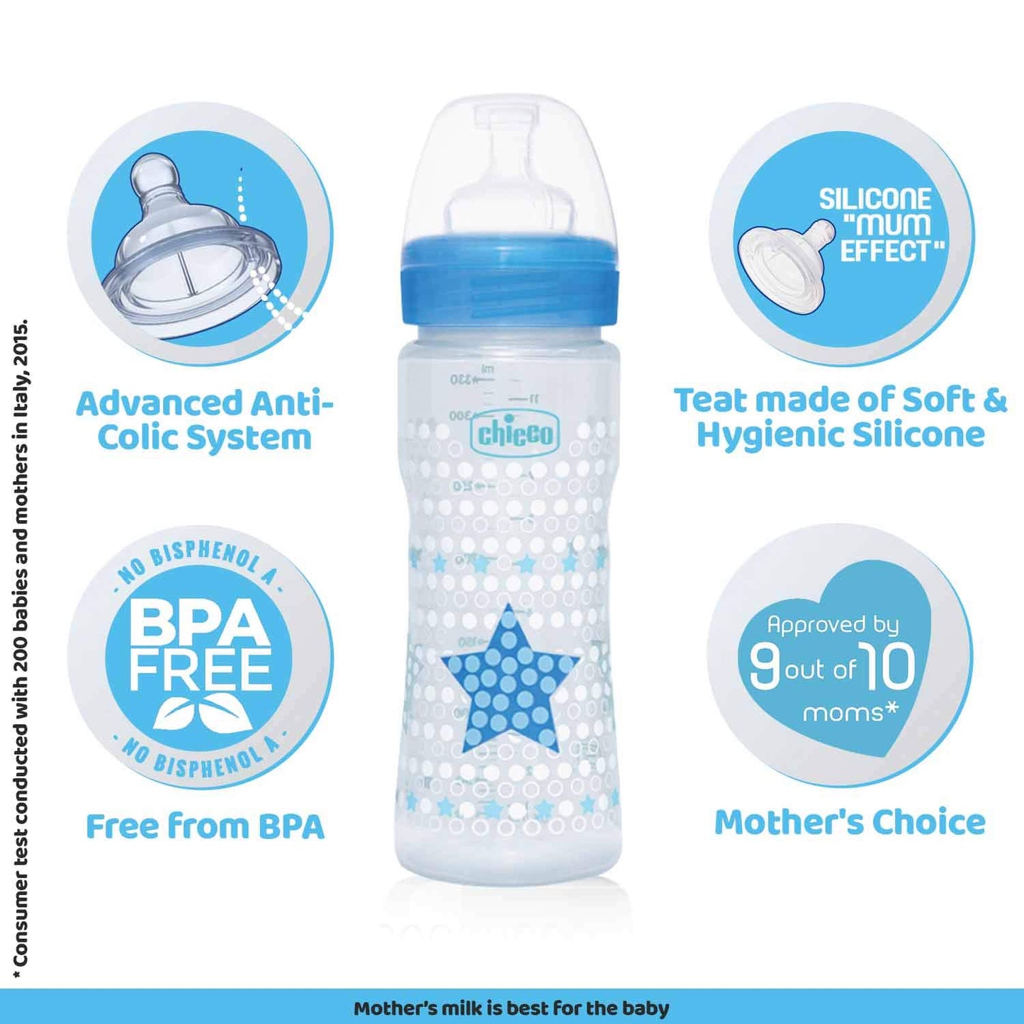 Chicco Well-Being Feeding Bottle 330ml