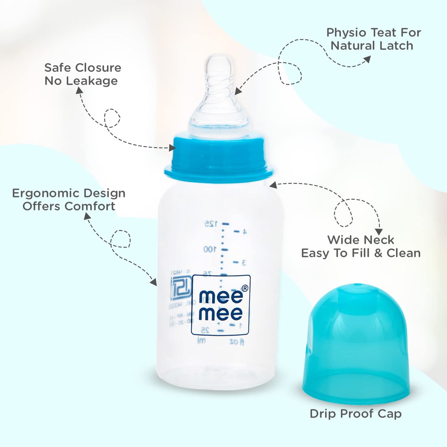 Mee Mee Premium Baby Feeding Bottle 125ml