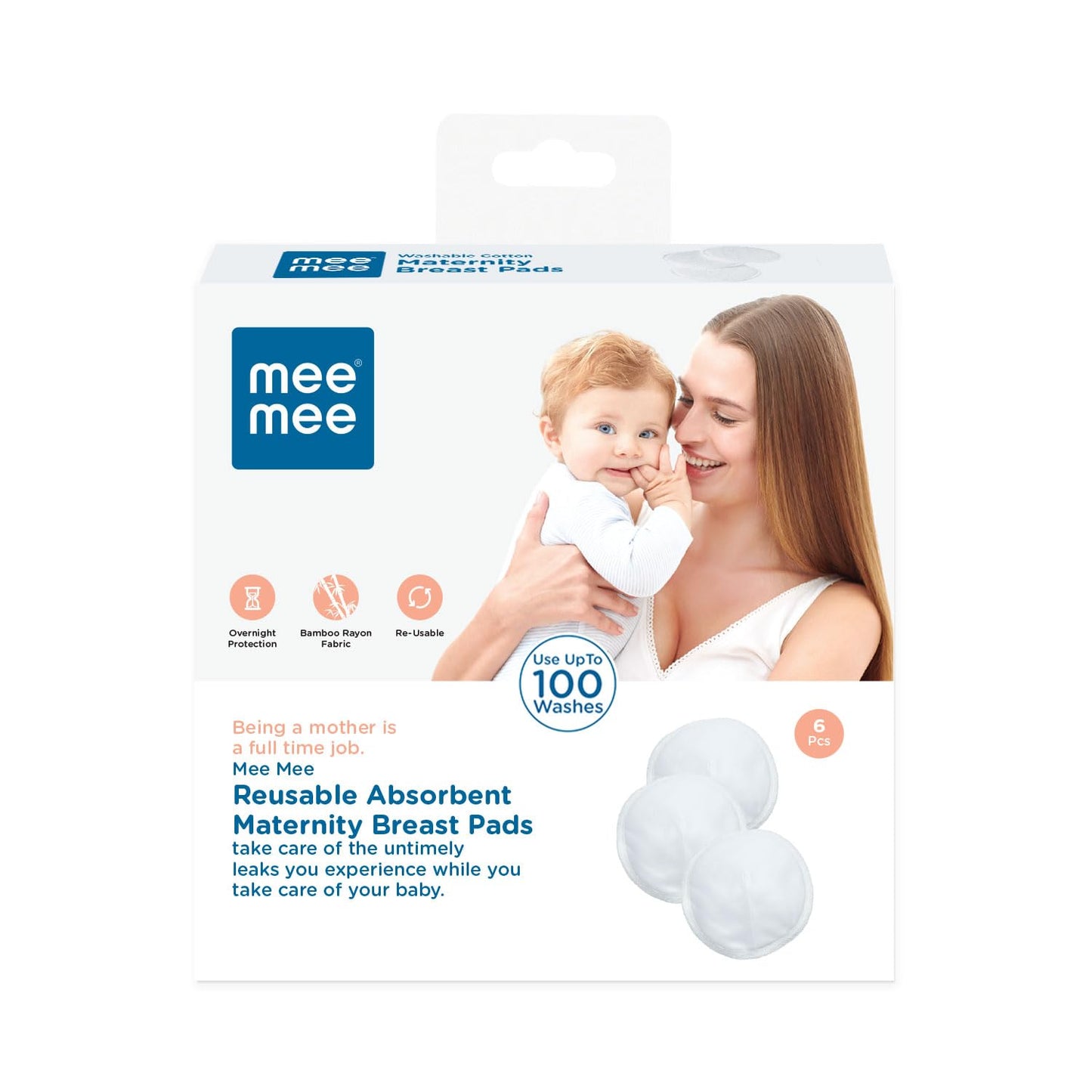 Mee Mee Washable Cotton Maternity Breast Pads