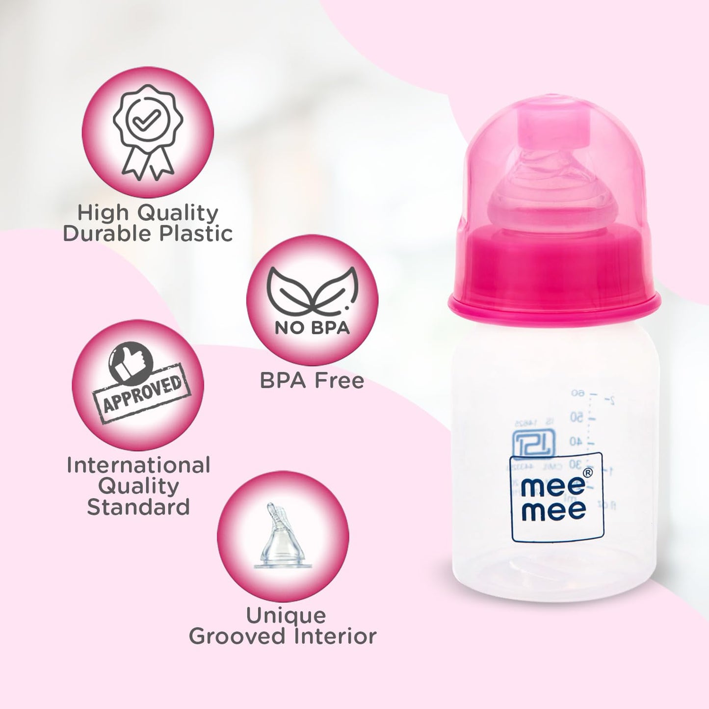 Mee Mee premium Baby Feeding Bottle 60ml