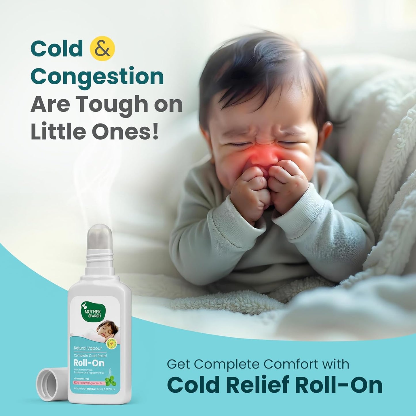 Mother Sparsh Natural Vapour Complete Cold Relief Roll-On