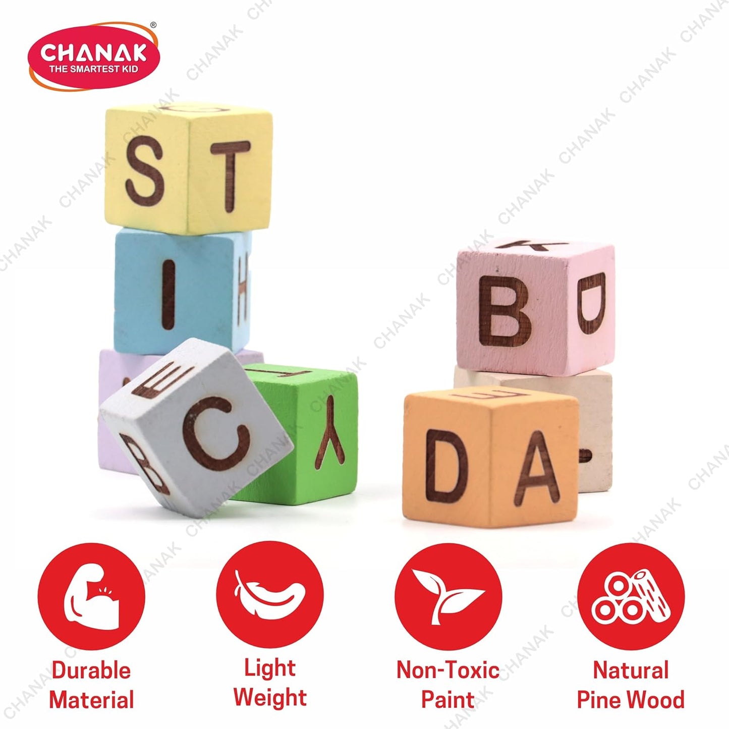 Chanak Wood Block &Cards Spelling Game