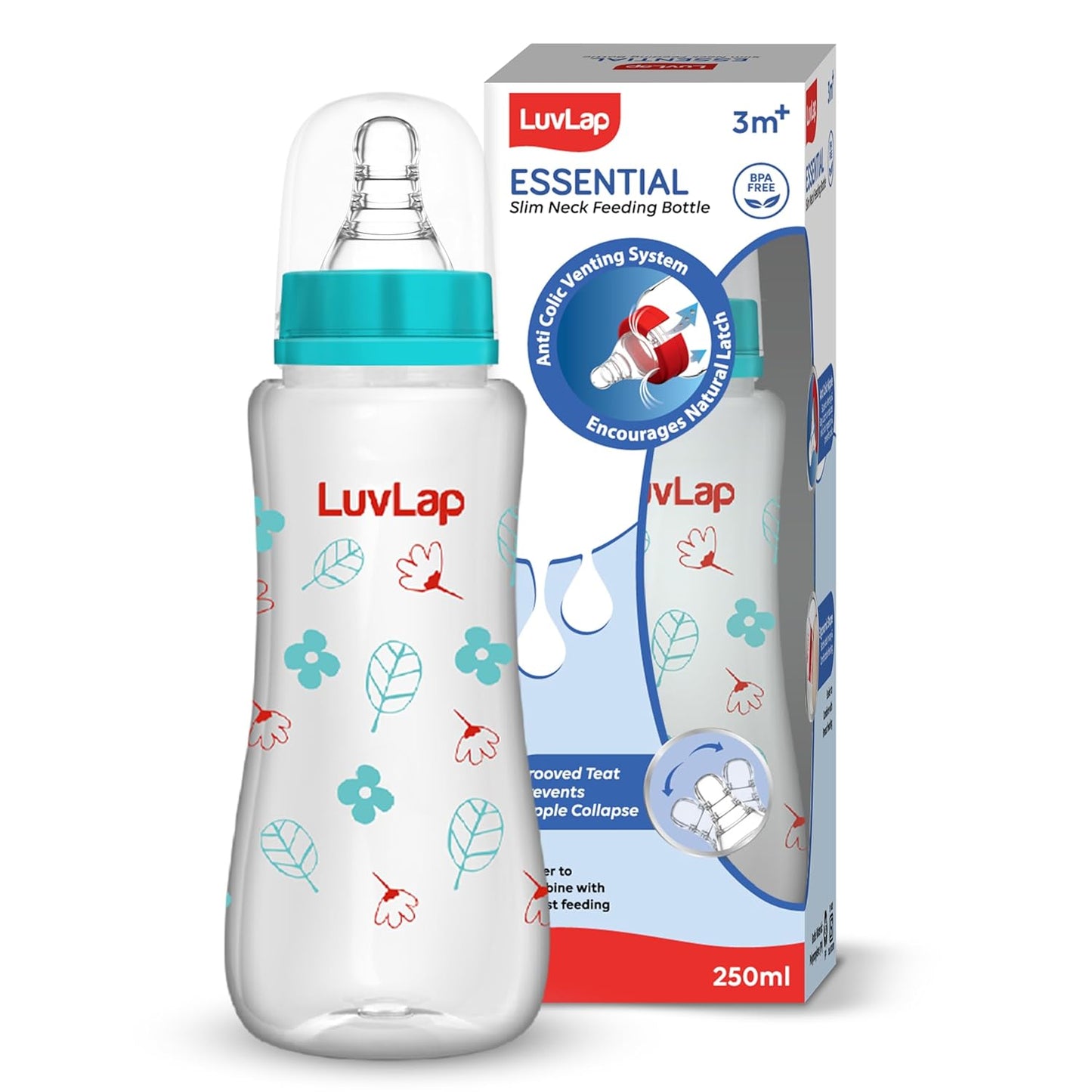 LuvLap Essential Feeding Bottle 250ml