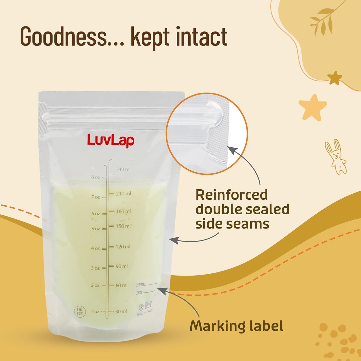 LuvLap Breastmilk Storage Bags