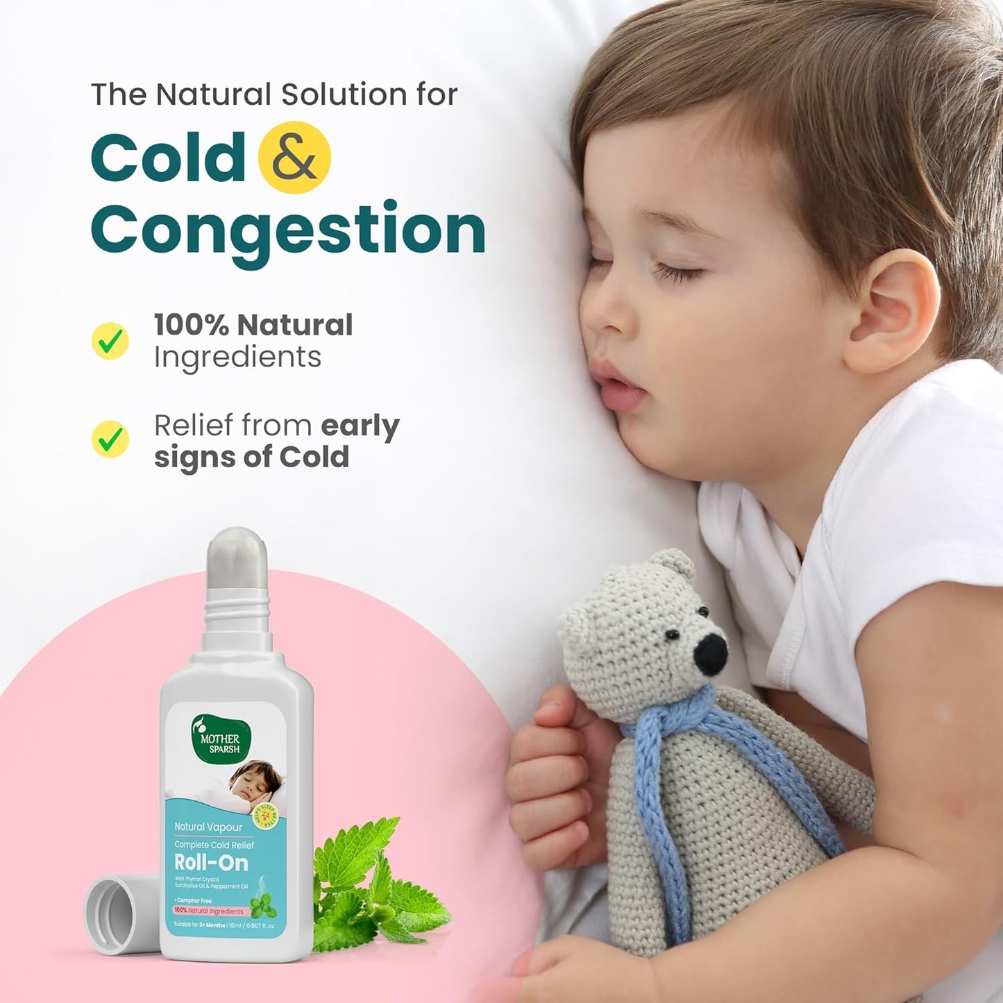Mother Sparsh Natural Vapour Complete Cold Relief Roll-On
