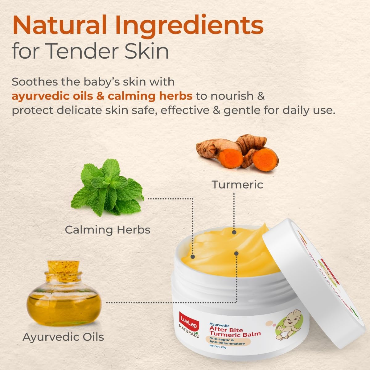 LuvLap Ayurvedic After Bite Turmeric Balm