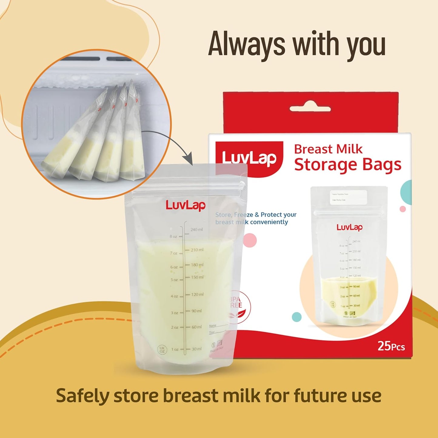 LuvLap Breastmilk Storage Bags