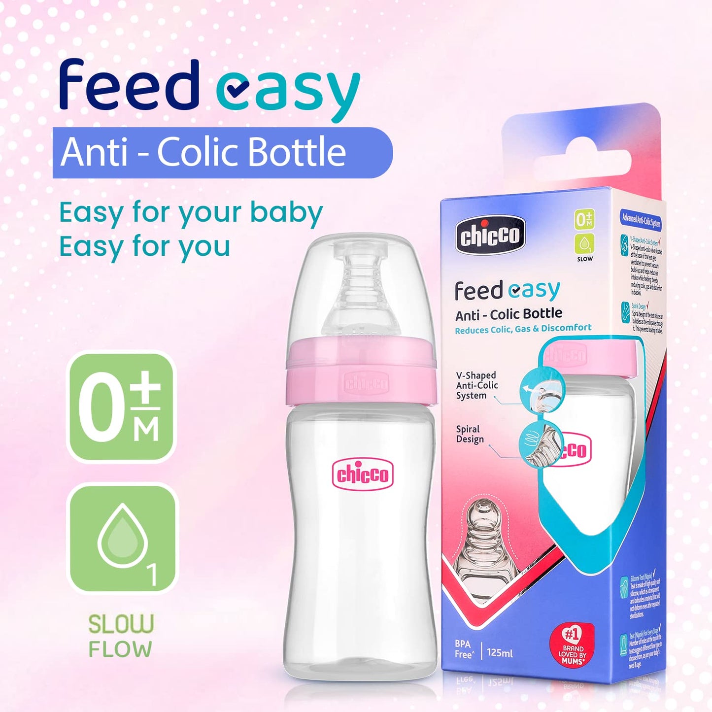 Chicco Feed Easy Anti -Colic Bottle 125ml