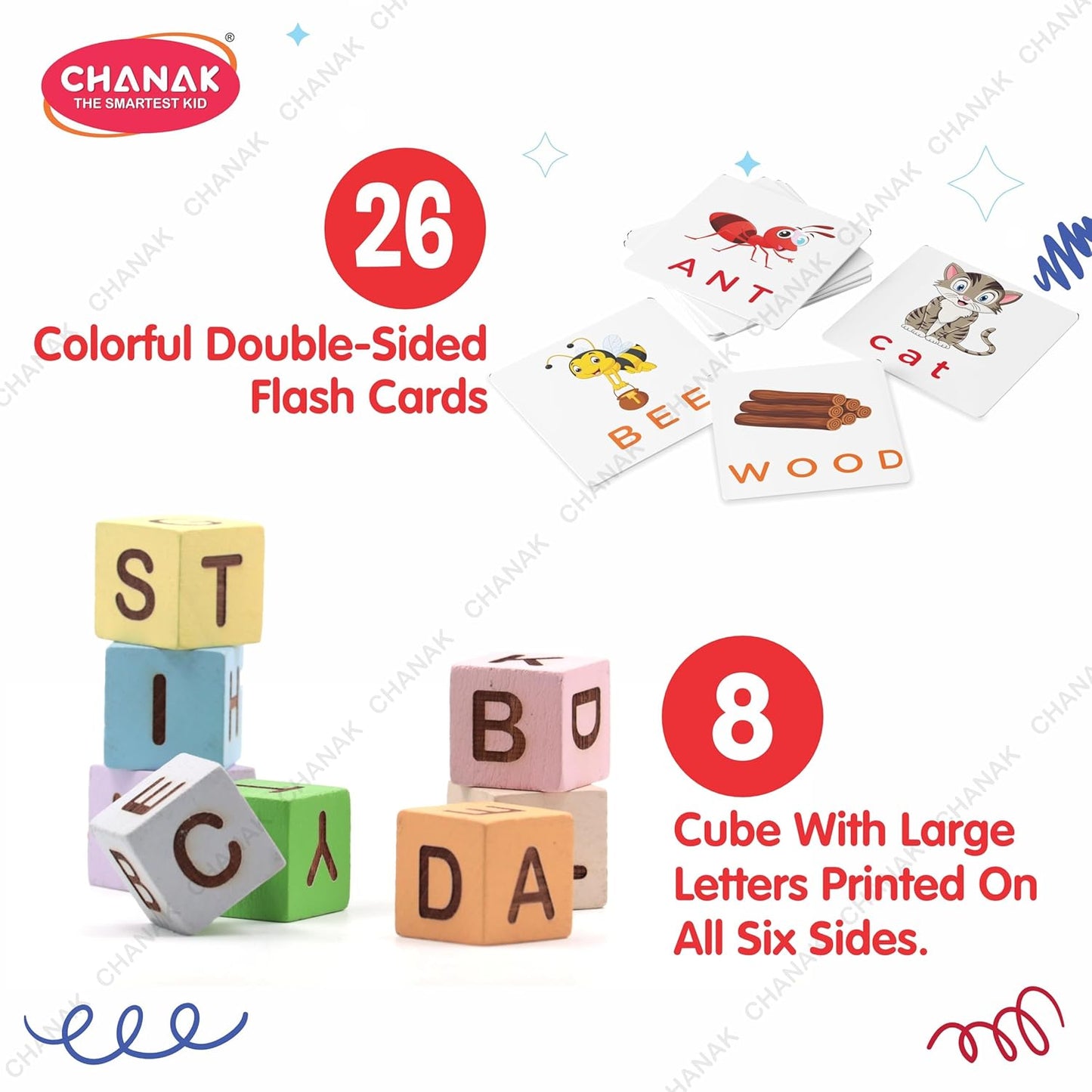 Chanak Wood Block &Cards Spelling Game