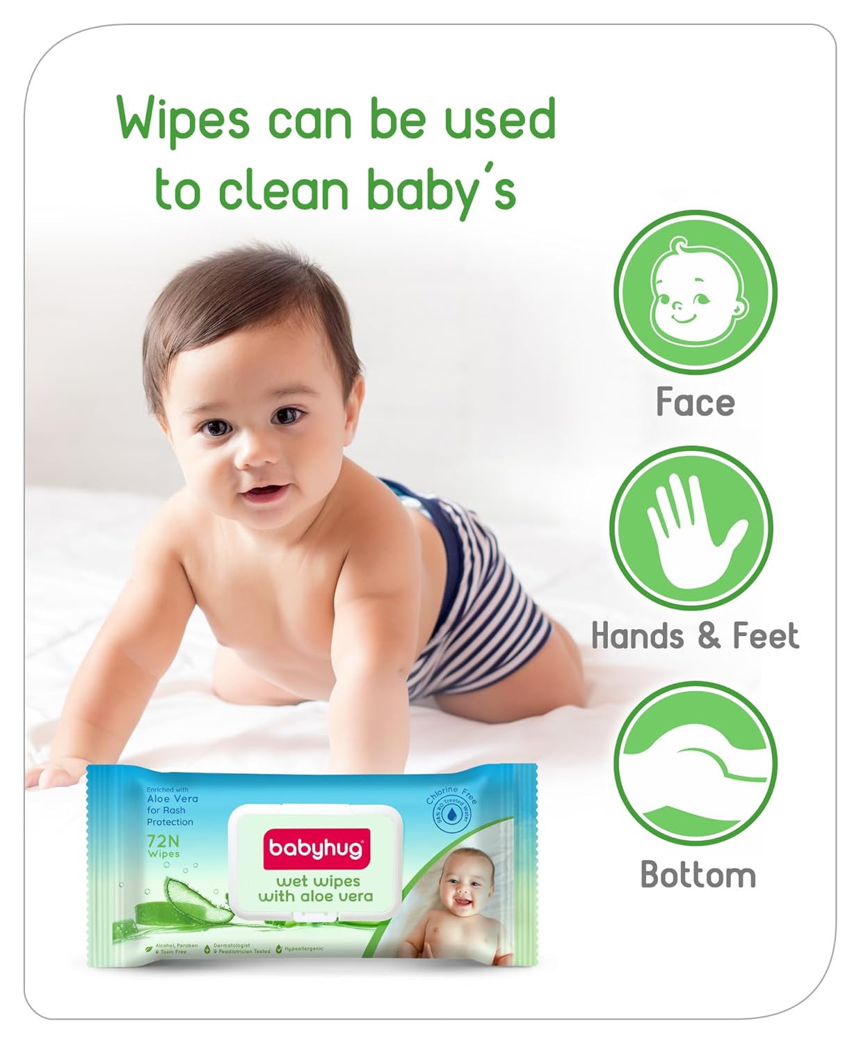 Babyhug Wet Wipes With Aloe Vera