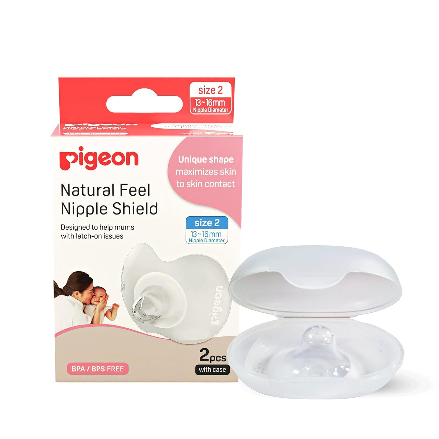 Pigeon Natural Feel Nipple Shield 2pcs Size 2