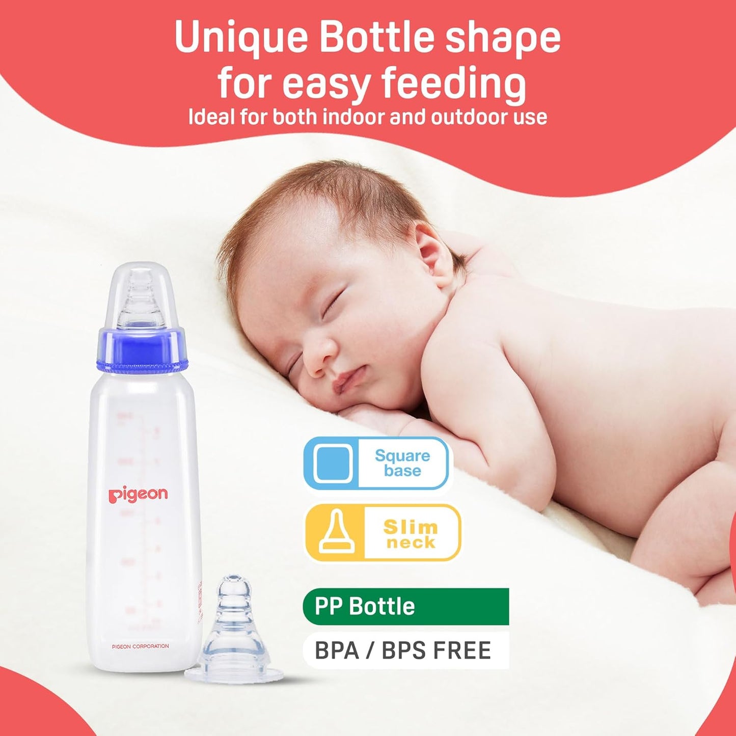 Pigeon Flexible Feeding Bottle 200ml 4m+