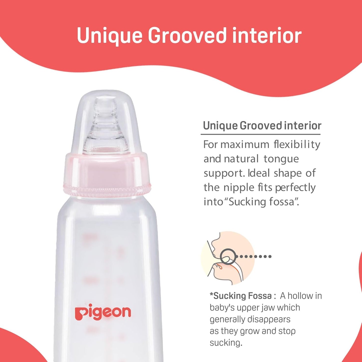 Pigeon Flexible Feeding Bottle 120ml Om+