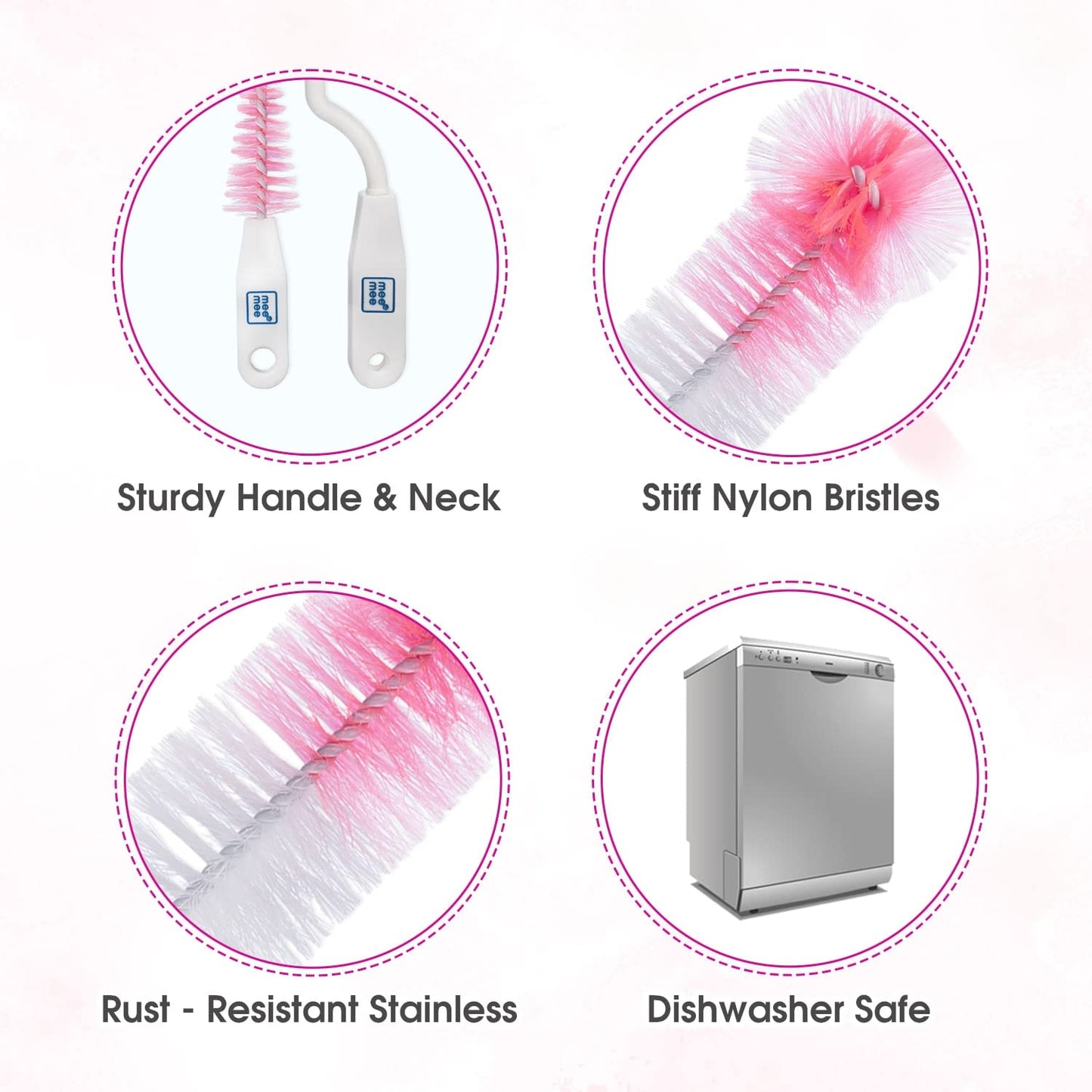 Mee Mee 360° Rotating  Bottle & Nipple Cleaning Brush