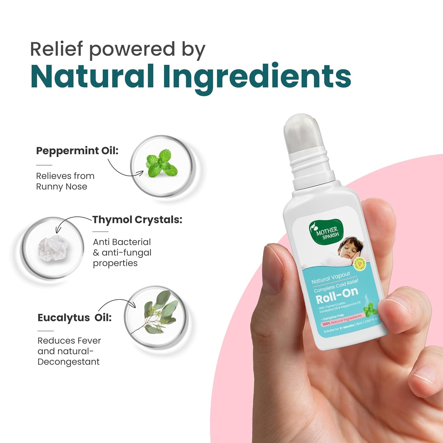 Mother Sparsh Natural Vapour Complete Cold Relief Roll-On