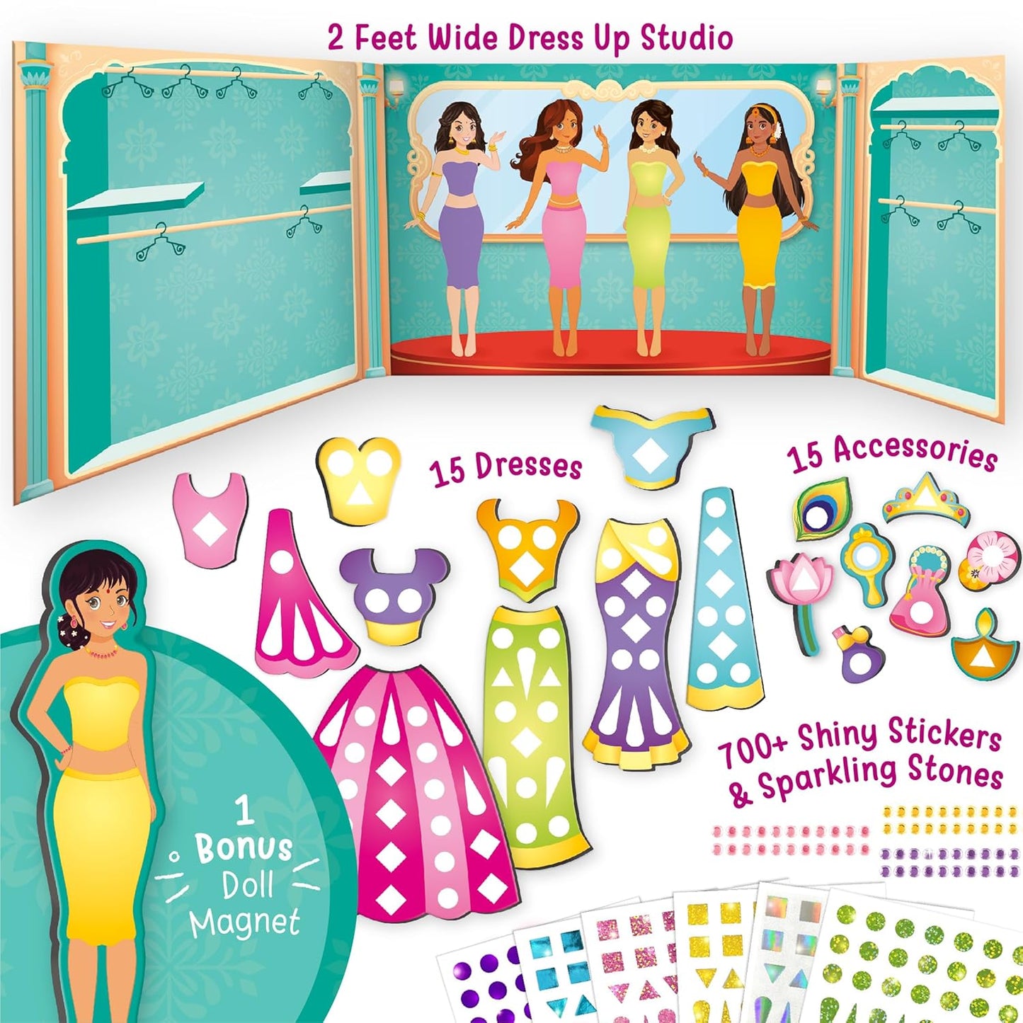 DlY Magnetic Dress Up Indian Princess
