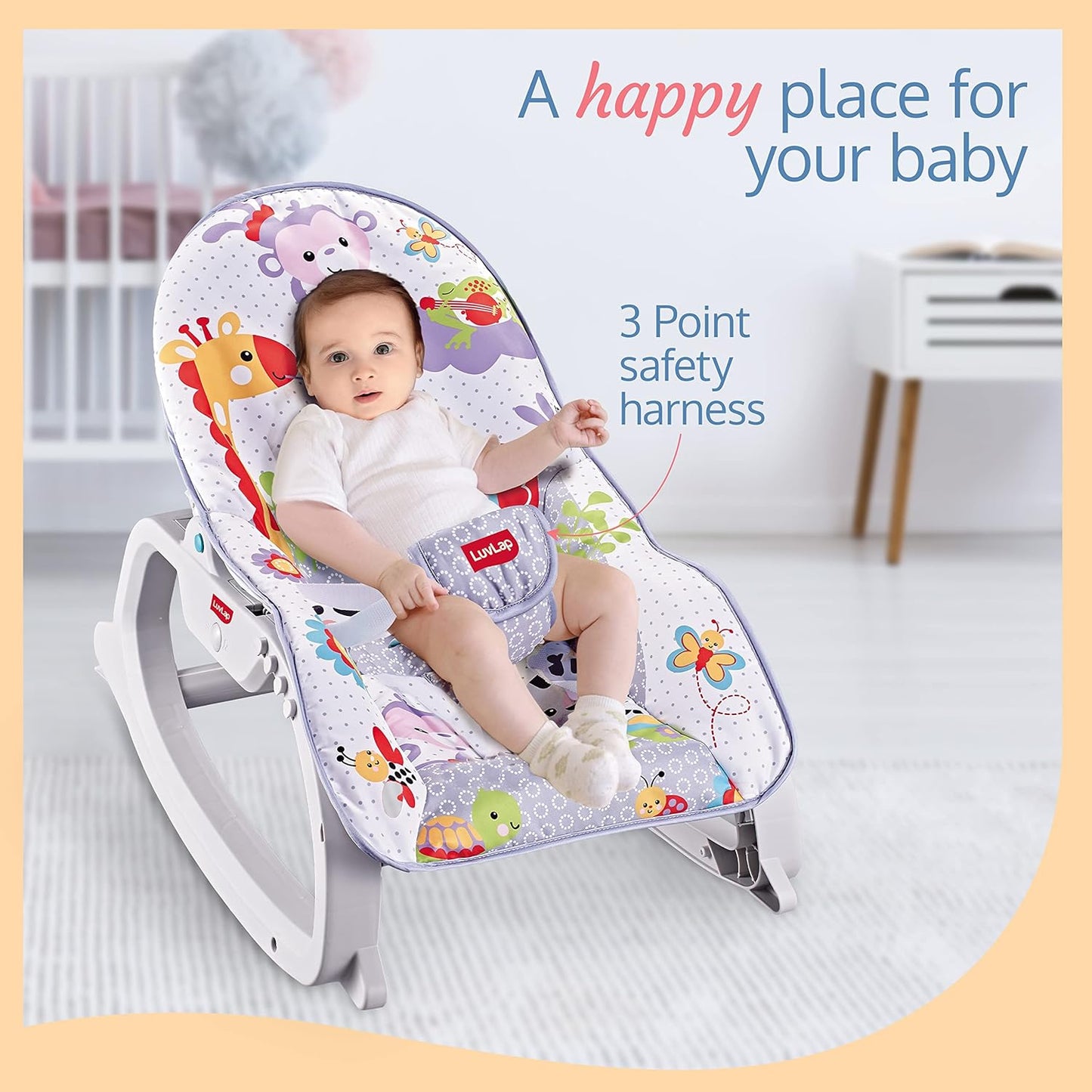 LuvLap Animal Kingdom 3 in 1 Rocker