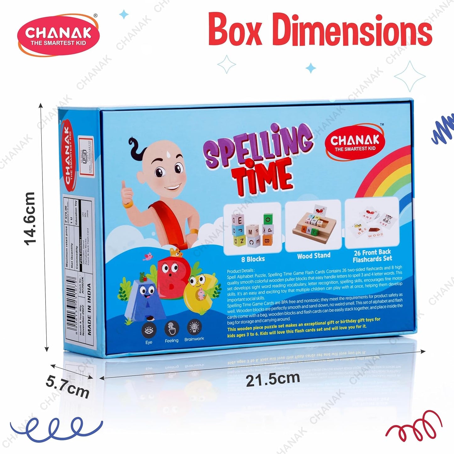Chanak Wood Block &Cards Spelling Game