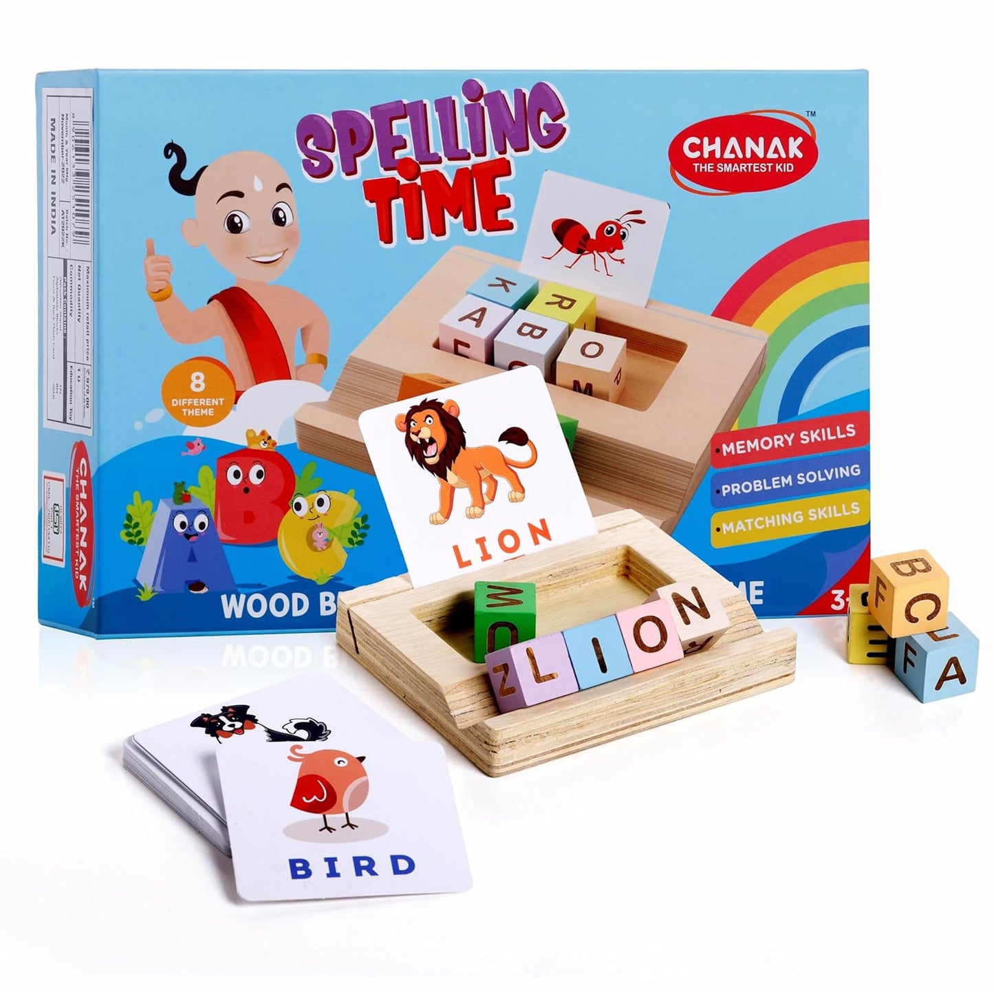 Chanak Wood Block &Cards Spelling Game