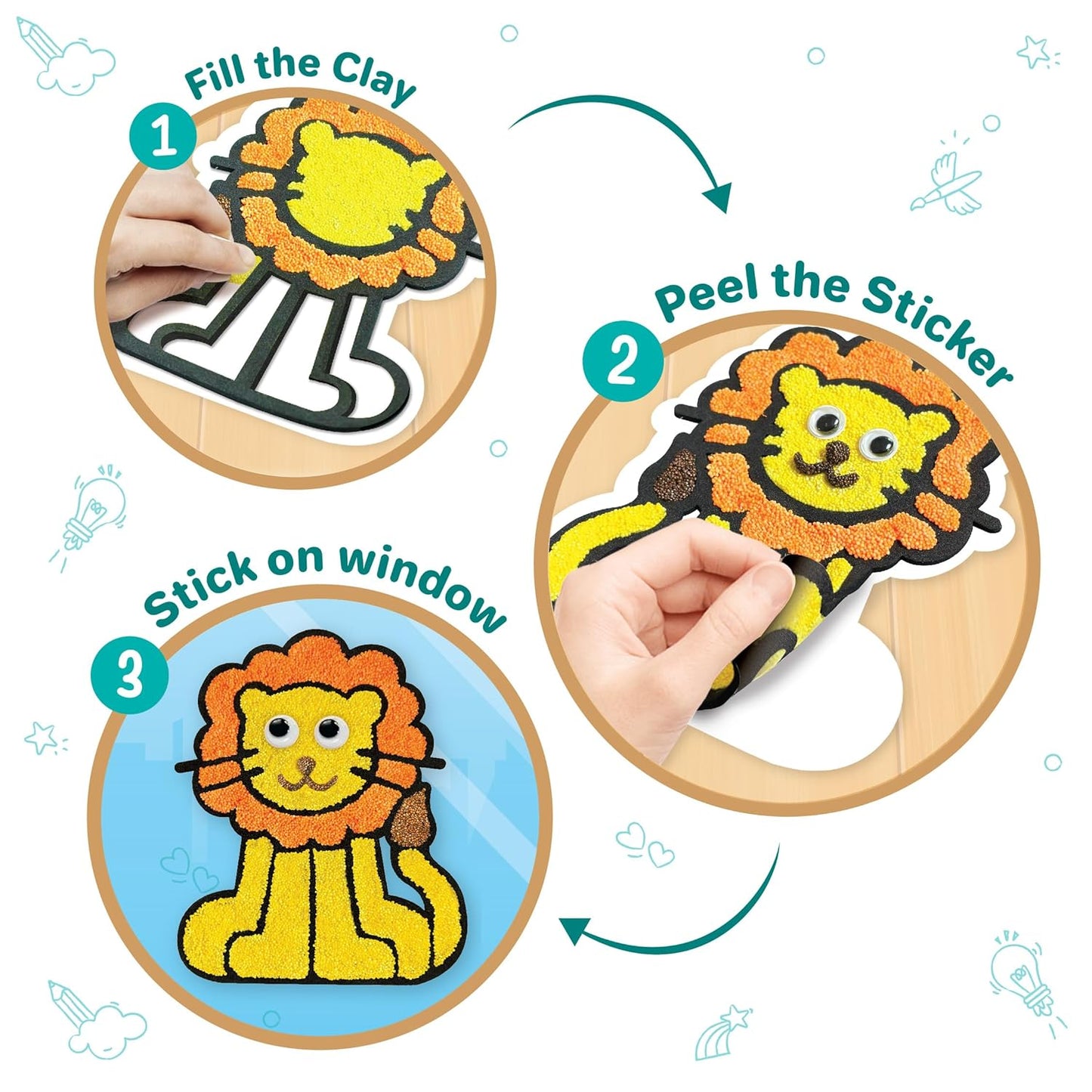 DlY Clay Stickers Animals