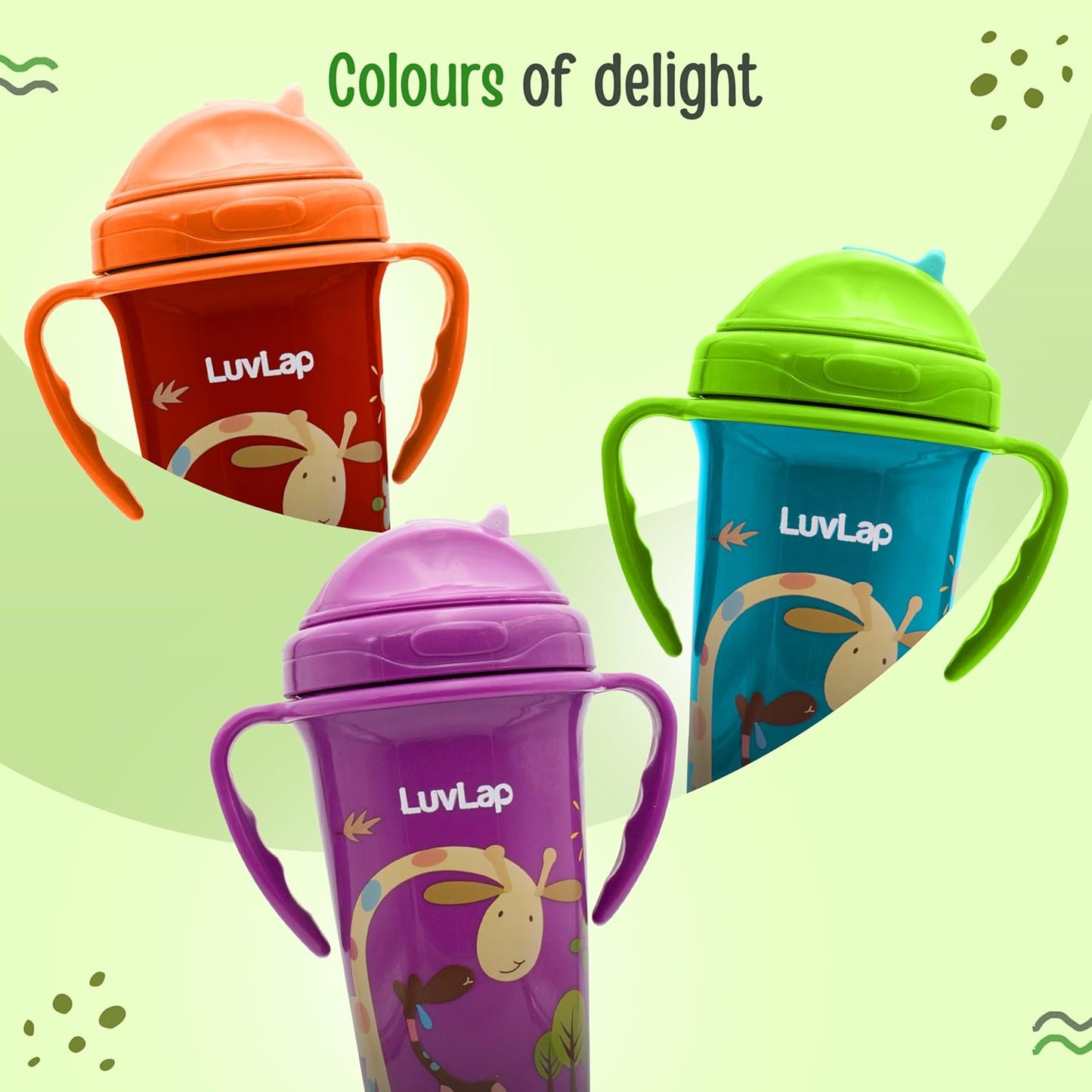 LuvLap Tiny Giffy Soft Straw Sippy Cup