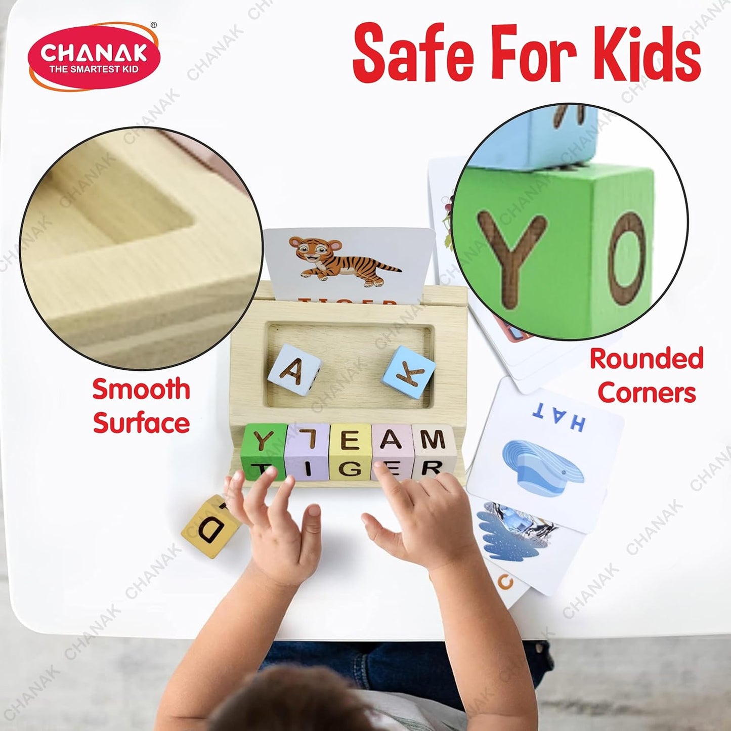 Chanak Wood Block &Cards Spelling Game