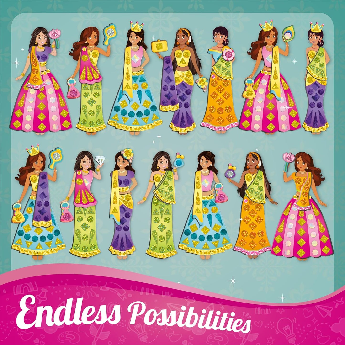 DlY Magnetic Dress Up Indian Princess