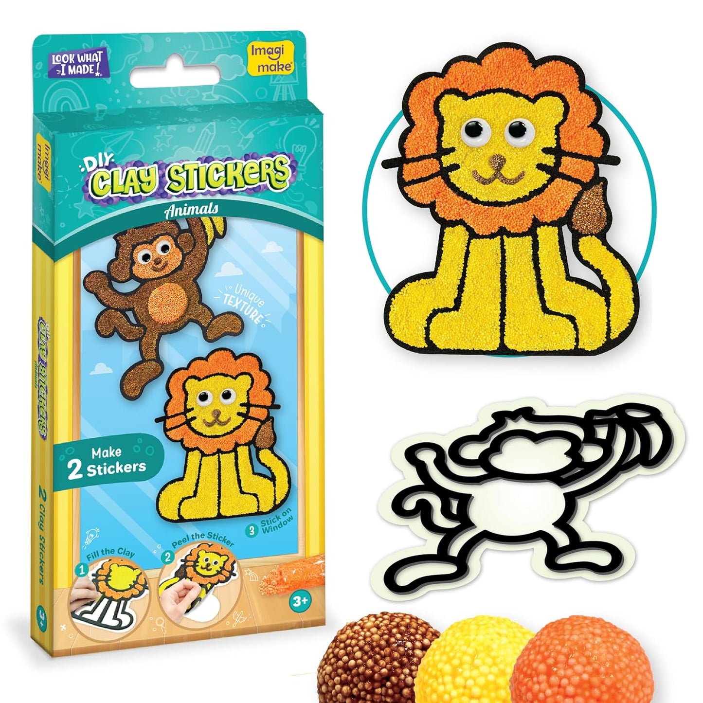DlY Clay Stickers Animals