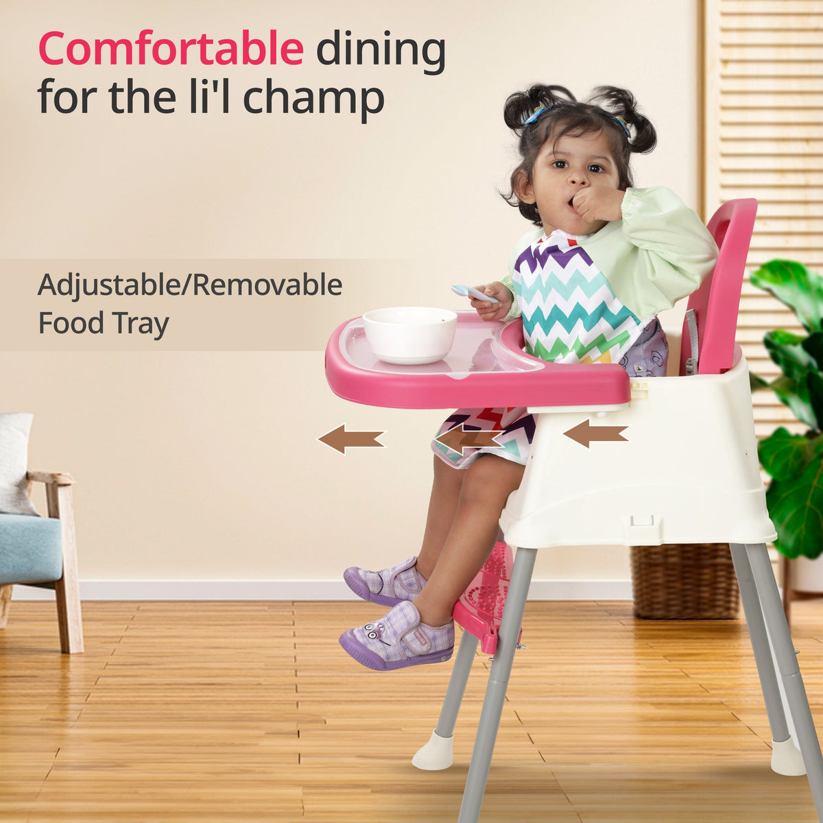 LuvLap 4-in-1 Grow-With-Me Convertible High Chair for Babies & Toddlers