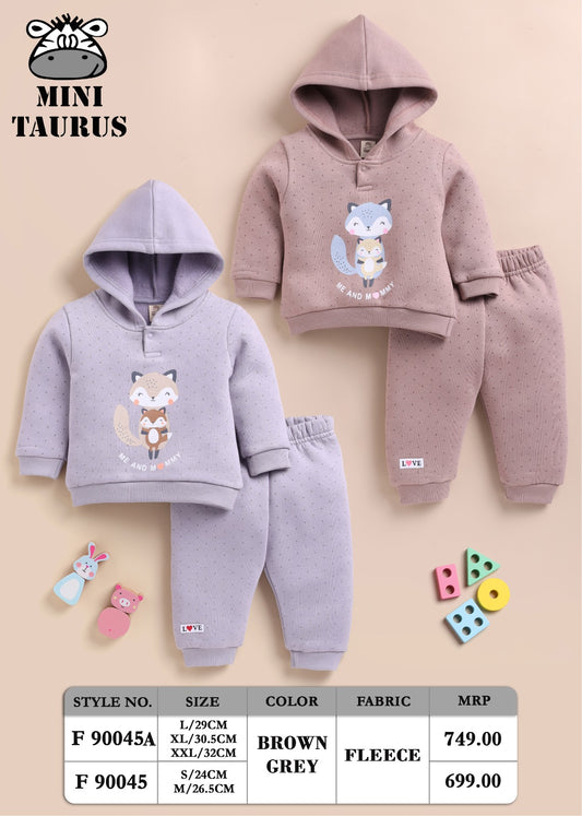 Orange Bubbles Baby Hoodie Set – Musical Friends Interlock Winter Outfit
