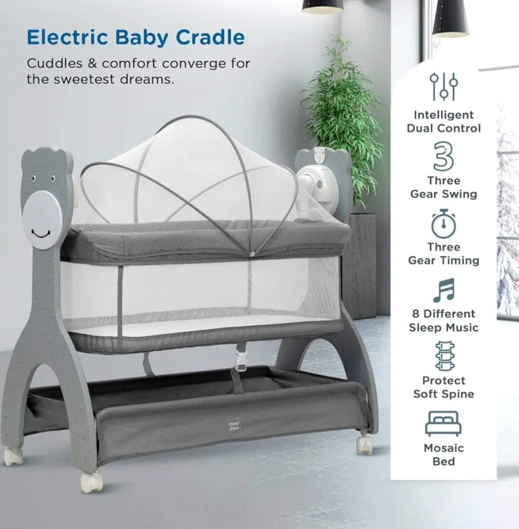 Mee Mee Electric Automatic Baby Cradle with Remote Control