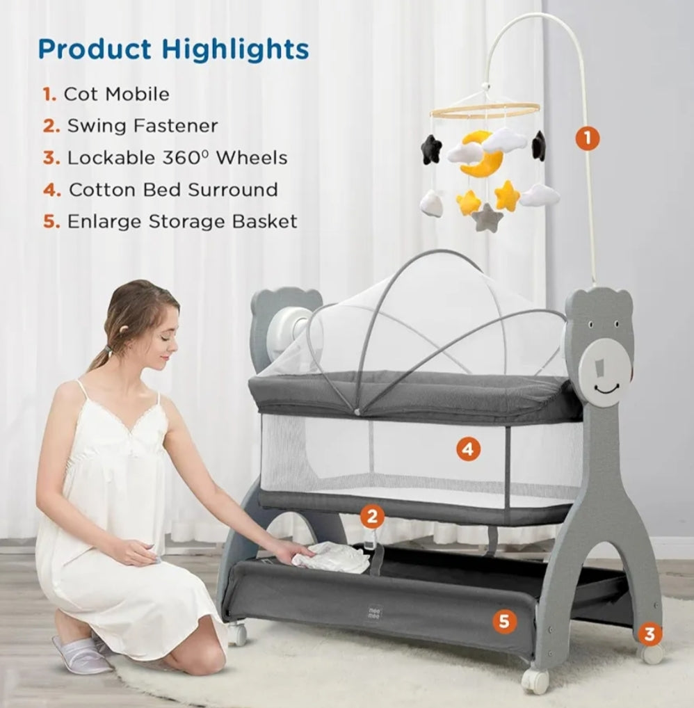 Mee Mee Electric Automatic Baby Cradle with Remote Control